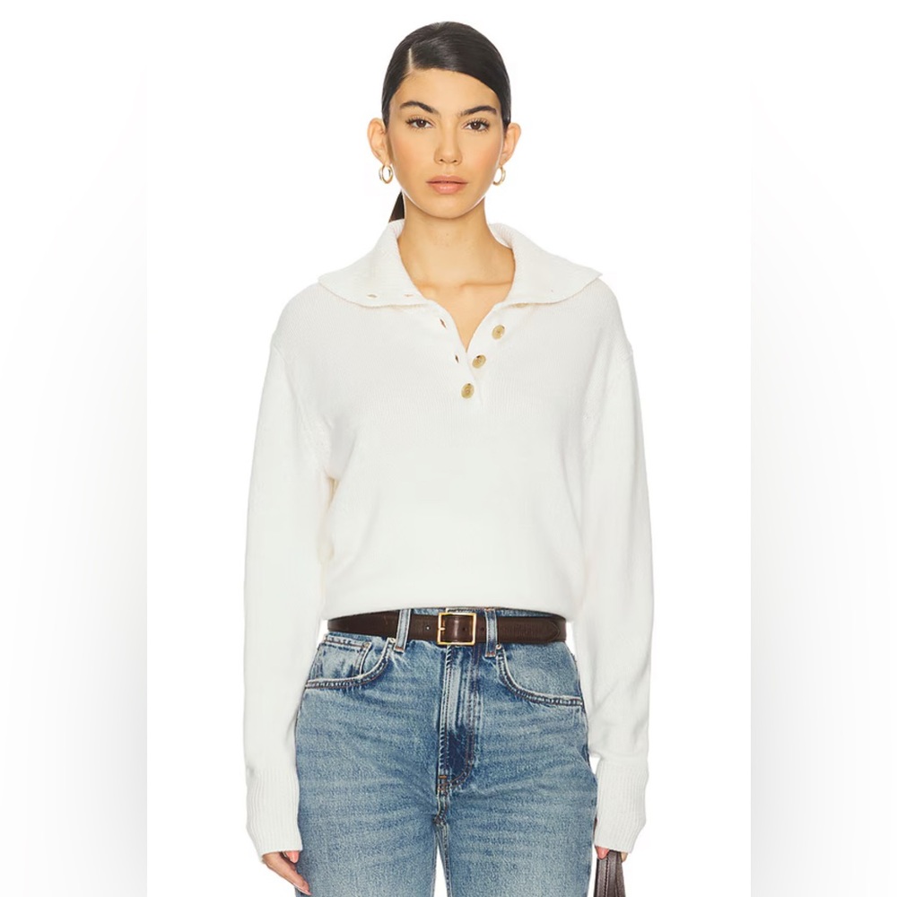 Lisa Yang Maisie Sweater 100% Cashmere in Cream